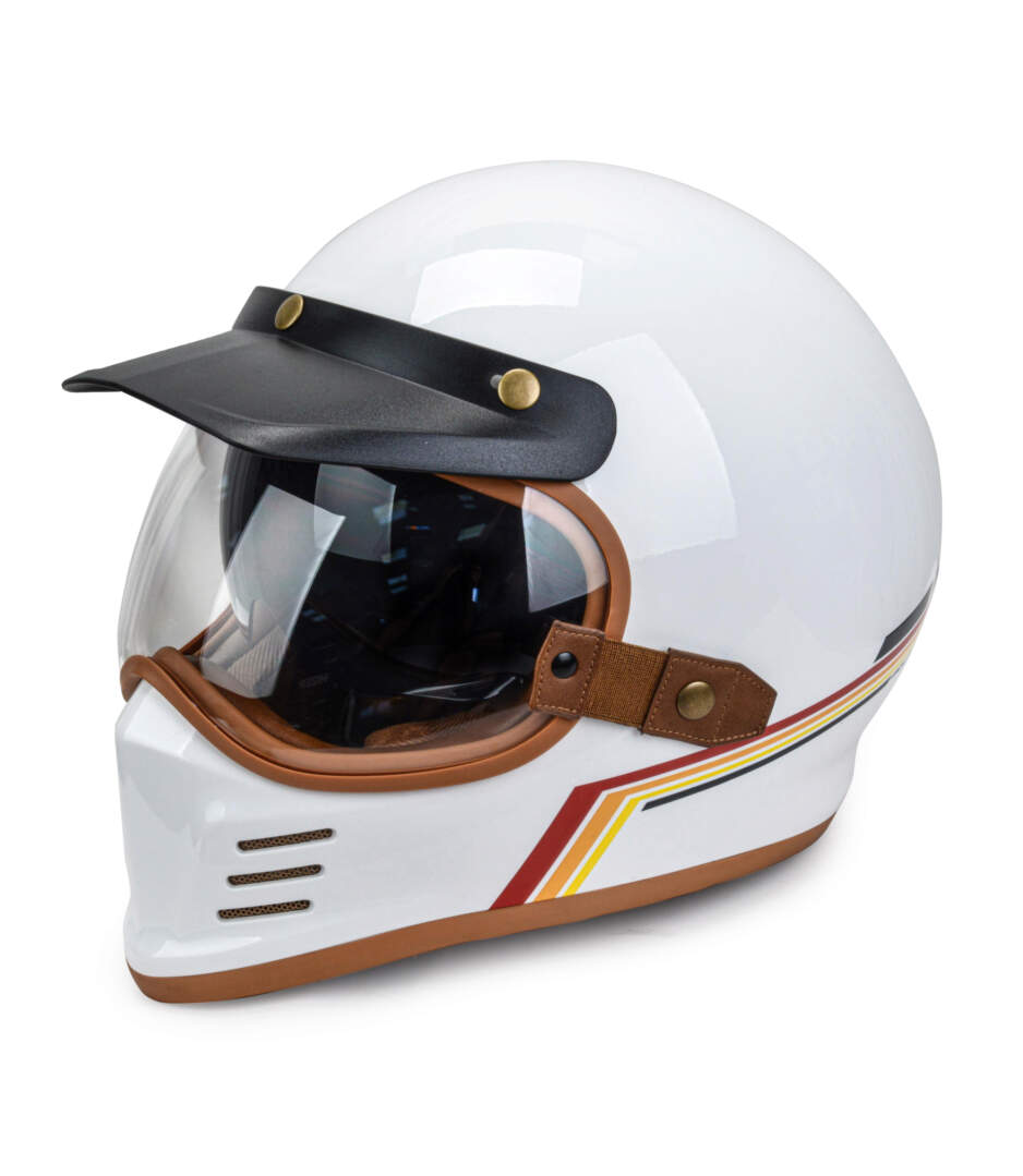 Шлем мото мотард HIZER 252 №1 (M) white