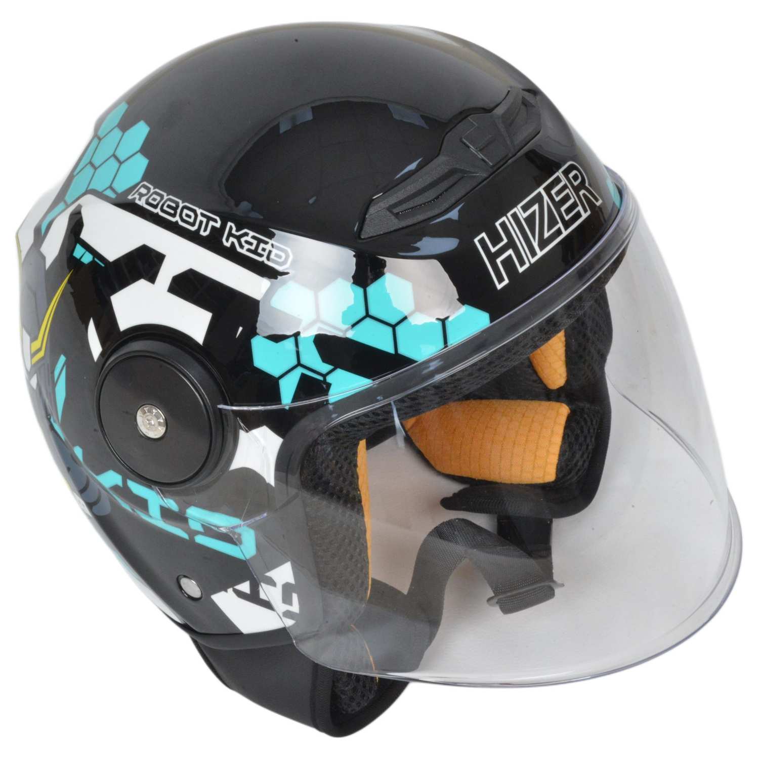 Шлем мото открытый HIZER J511 №2 blue/black (M) детский